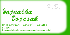 hajnalka dojcsak business card